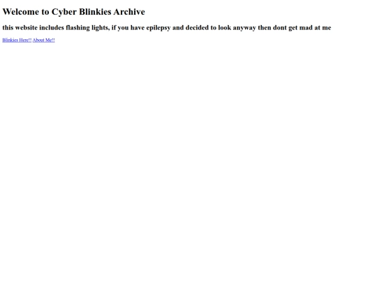 cyberblinkiesarchivemainpage screenshot