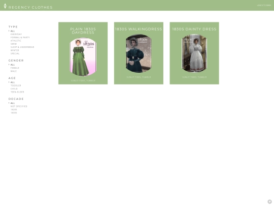 clothes/regency screenshot
