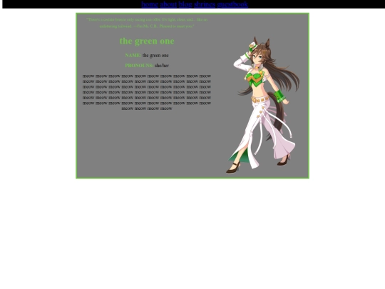 character bios/testbio screenshot