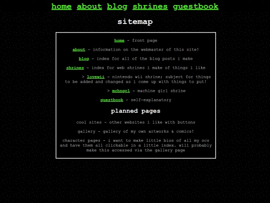 sitemap screenshot