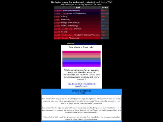quizzes screenshot