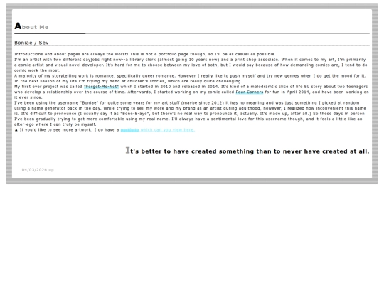 aboutme screenshot