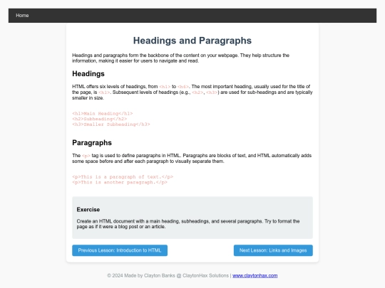 html/lesson2 screenshot