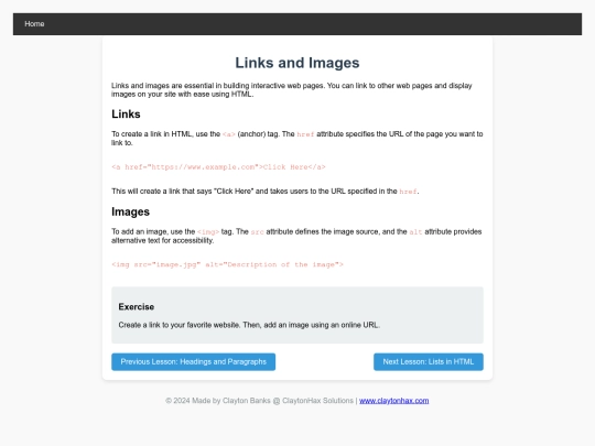 html/lesson3 screenshot