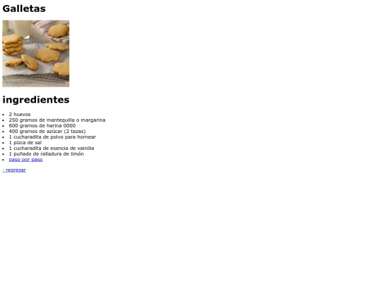 recetario/galletas screenshot