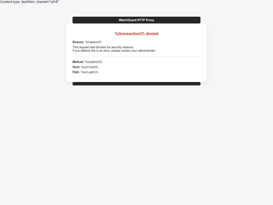Test Deny Menssage screenshot