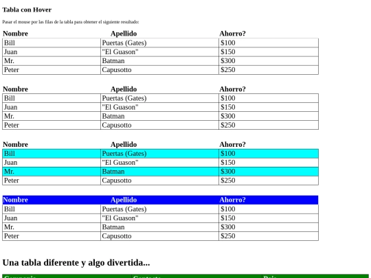 tablas/Tcss screenshot