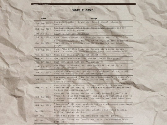 changelog screenshot