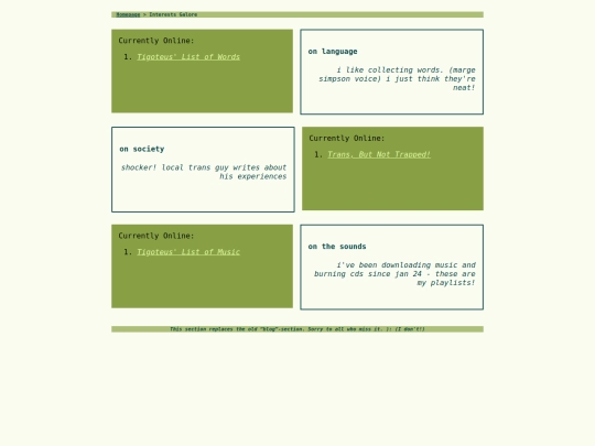 interests screenshot