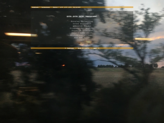 literature/poetry/gruengruengruen screenshot