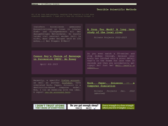 projects screenshot