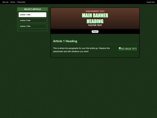 articletemplate screenshot