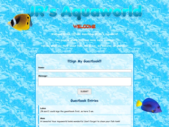 jrs_aquaworld/jrs_aquaworld_guestbook screenshot