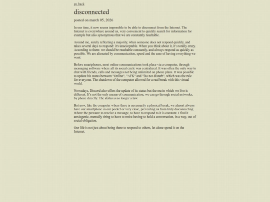 posts/disconnected screenshot
