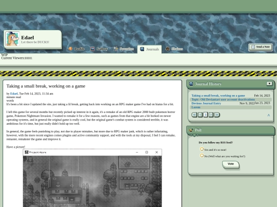 pages/journal screenshot