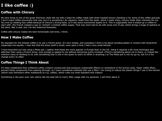 coffee screenshot