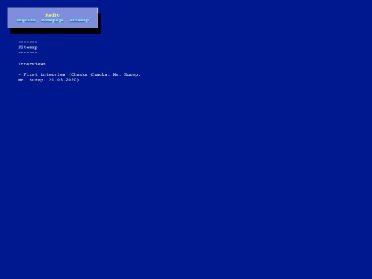 England/Radio/radio-sitemap screenshot