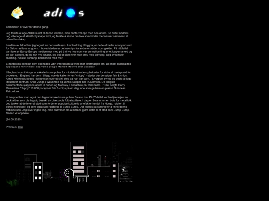adios/august2020 screenshot