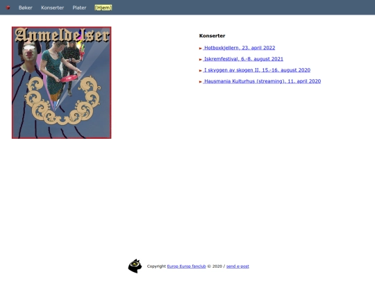 anmeldelser/konserter screenshot