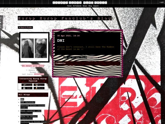 myspace/blogs/dni screenshot