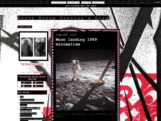 myspace/blogs/moonlanding screenshot