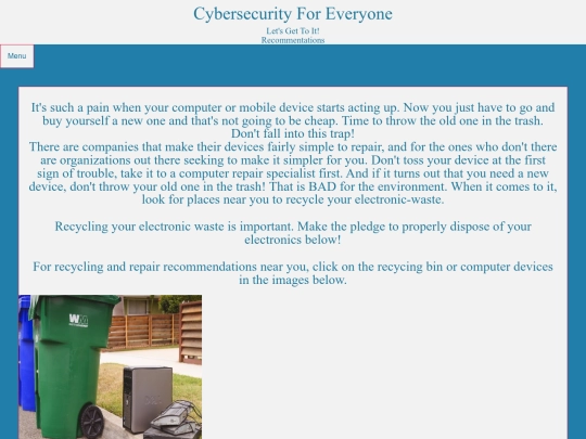 recommendations screenshot