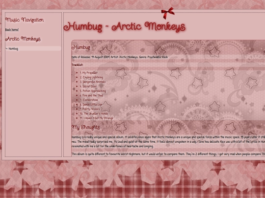 music/humbug screenshot