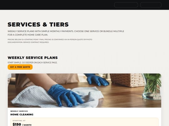 services screenshot
