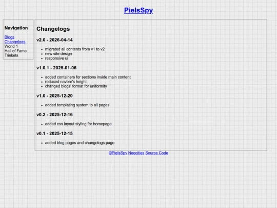 changelogs screenshot