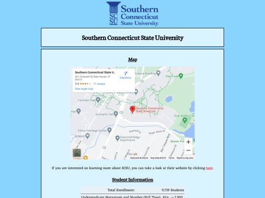collegepj/scsu/scsu screenshot