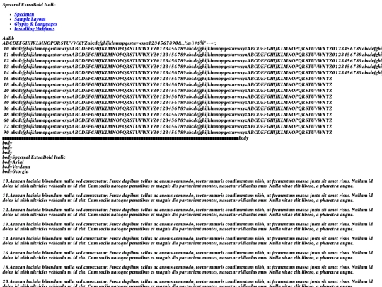 Spectral/spectral-extrabolditalic-demo screenshot