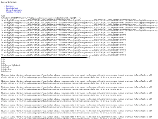 Spectral/spectral-lightitalic-demo screenshot