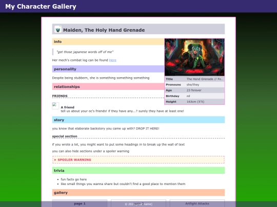 Reference-Sheets/Maiden screenshot