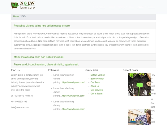 faq screenshot