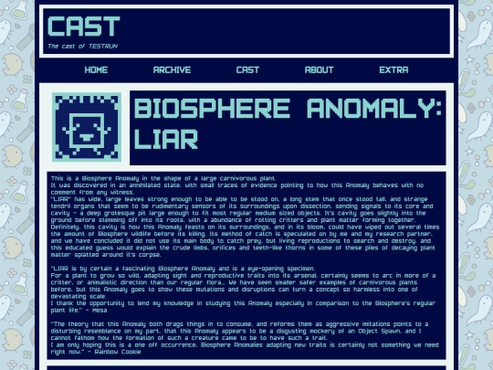 cast/anomaly/liar screenshot