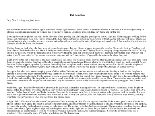 words/prose/baddaughters screenshot