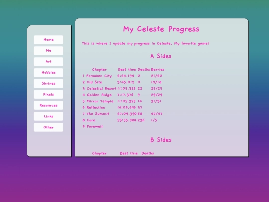 pages/hobbies/celesteTracker screenshot