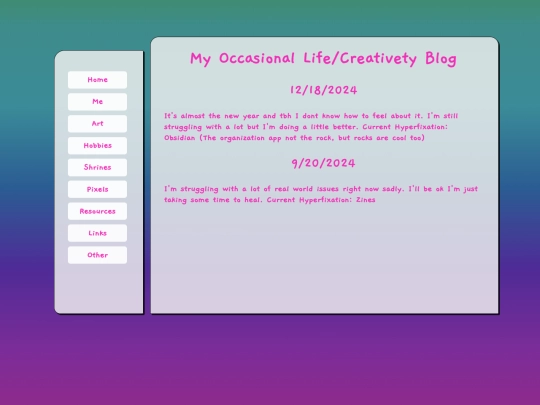 pages/me/blog screenshot