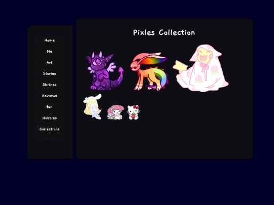 pages/pixles/pixleCollections screenshot