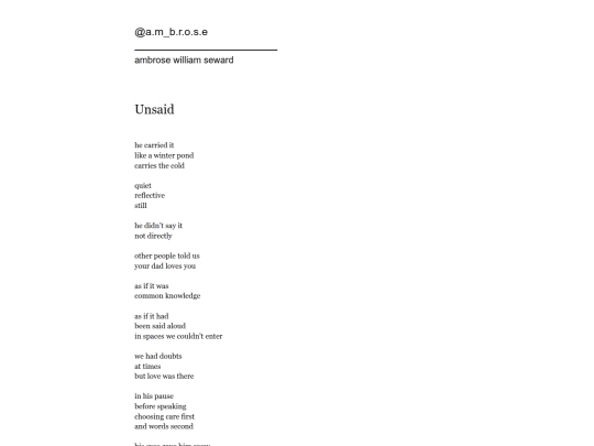 poems/unsaid screenshot