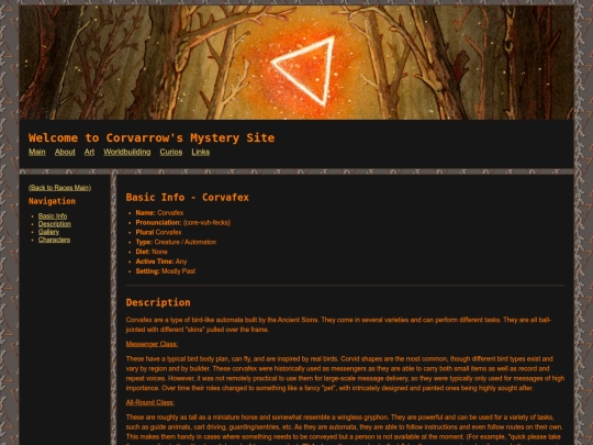 Main/Worldbuilding/Races/Corvafex screenshot