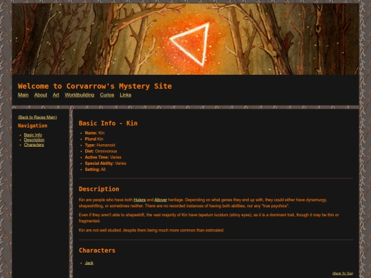 Main/Worldbuilding/Races/Kin screenshot