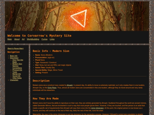 Main/Worldbuilding/Races/ModernSions screenshot