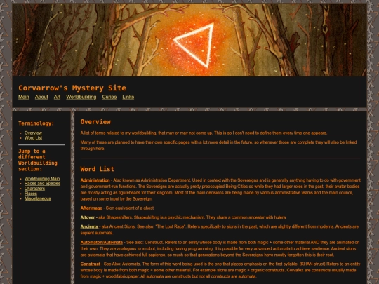 Main/Worldbuilding/Terminology screenshot