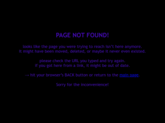 Not Found screenshot