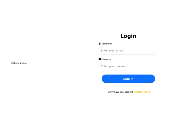 login screenshot