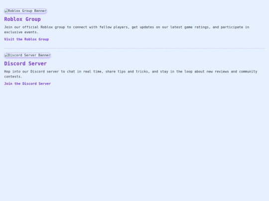 links screenshot