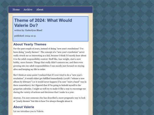 blog/posts/2024-12-31-2024's Theme - What Would Valerie Do screenshot