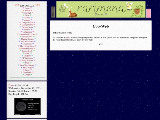 cob-web screenshot