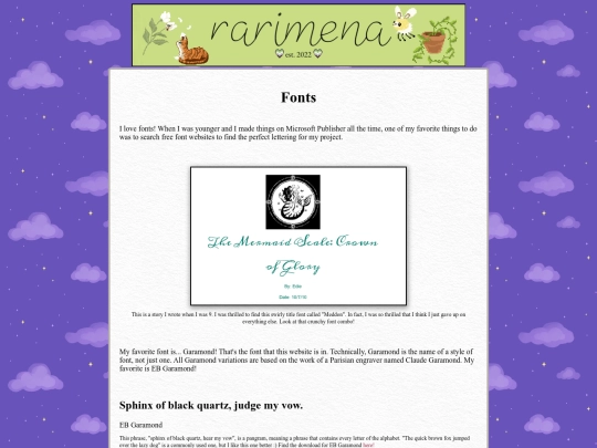 fonts screenshot